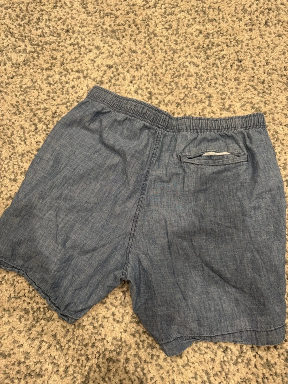 Old Navy Light Chambray Men’s Drawstring Athletic Shorts - Blue